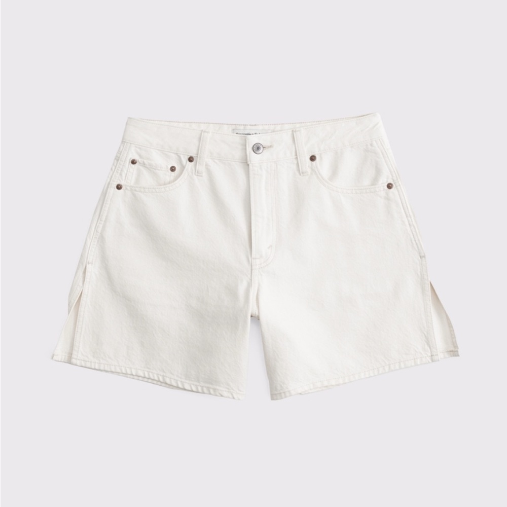 Abercrombie & Fitch White Jean Shorts